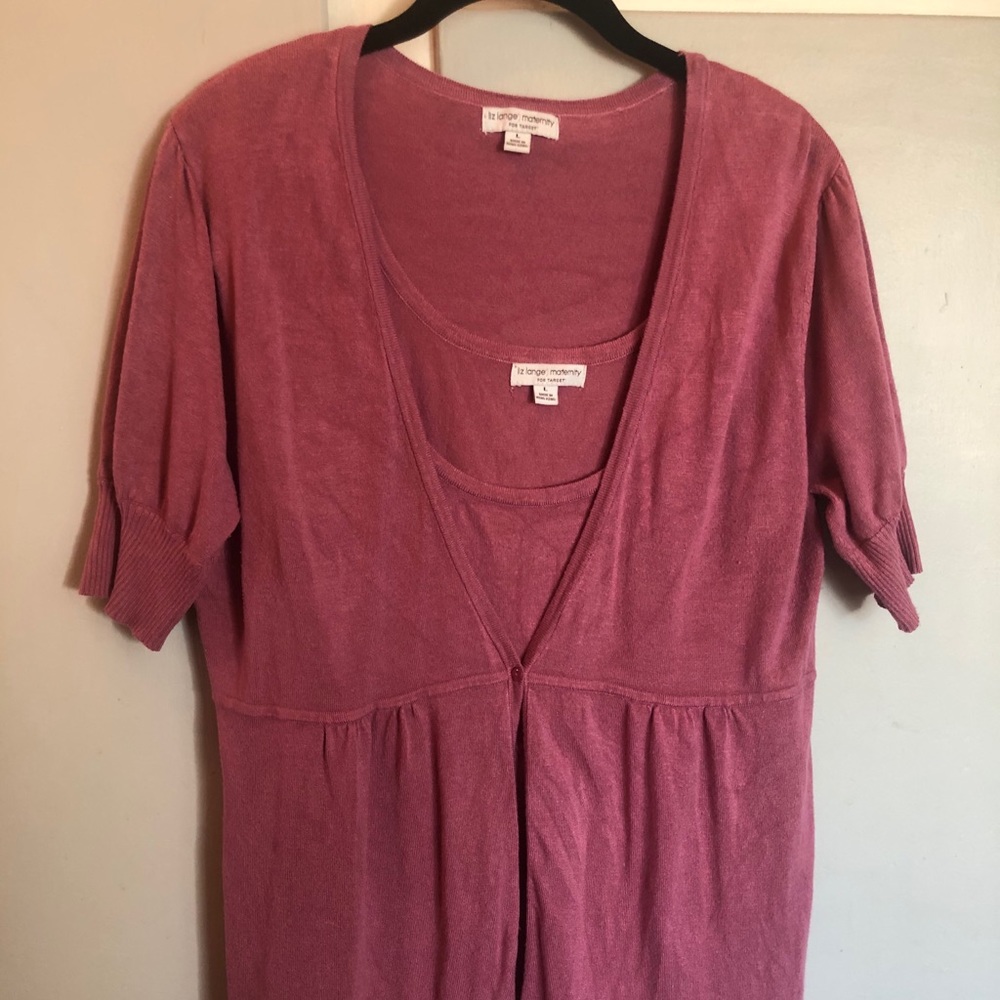 Liz Lange maternity sweater and sweater tank
